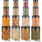Airtight Food Storage Container Set | Stackable BPA-Free Plastic Jars