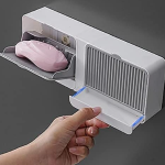 New Creative Wall Mounted Soap Box With Lid Double