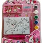 The Gift Trove - Small Painting kit with Paints, Brush and Stand, Canvas Painting Kit for Kids, Rakhi Gift (1pcs)