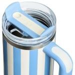 Tumbler with Handle and Straw 30 oz with Cleaning Brush for Stanley Adventure Tumbler Accessories Holder Compatible for Travel | Insulated Stainless Steel Cup