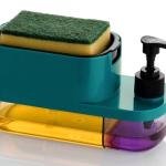 3-in-1 Soap Pump Dispenser Compact Space-Saving Design for Kitchen & Bathroom Countertop, Dishwashing Liquid Dispenser for Kitchen & Bathroom