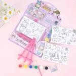 The Gift Trove - Small Painting kit with Paints, Brush and Stand, Canvas Painting Kit for Kids, Rakhi Gift (1pcs)