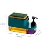 3-in-1 Soap Pump Dispenser Compact Space-Saving Design for Kitchen & Bathroom Countertop, Dishwashing Liquid Dispenser for Kitchen & Bathroom