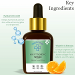 Trustmeds 10% Vitamin C Serum with Hyaluronic Acid for Brightening & Firming Skin, 30ml
