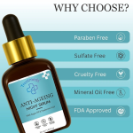 Trustmeds Anti Ageing Night Serum for Face - with Pure Argan Oil & Hyaluronic Acid for Wrinkles, Fine Lines & Skin Repair - Deep Hydration Glow Serum for Women & Men, 30ml