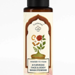Trustmeds Ayurvedic Powder-to-Foam Face & Body Wash 50g - Neem, Sandalwood & Multani Mitti Ubtan for Skin Brightening.