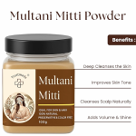 Trustmeds Multani Mitti(Fullers earth), 100% Natural, Ideal for Skin & Hair, Preservative & Color Free, 100g