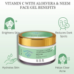 Trustmeds Vitamin C, Aloe Vera & Neem Face Gel for Acne & Oil Control, 50g