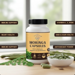 Trustmeds Pure Organic Moringa Leaf Capsules 500mg High Potency Superfood Dose - 60 Vegan Veg Capsules for Vitamins, Energy, Immunity