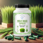 Wheat Grass Capsules (60 Count) | 100% Organic & Plant-Based Immunity Booster | Natural Detoxifier for Digestion, Energy & Stamina