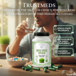 Wheat Grass Capsules (60 Count) | 100% Organic & Plant-Based Immunity Booster | Natural Detoxifier for Digestion, Energy & Stamina