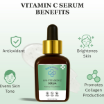 10% Vitamin C Face Serum for Glowing Skin (30ml) – with Ethyl Ascorbic Acid & Hyaluronic Acid for Skin Brightening