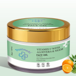Vitamin C Face Gel with Aloevera & Neem (50g) | Hydrating & Brightening Daily Moisturizer for Clear Glow | Acne & Oil Control Formula for Men & Women