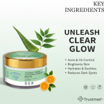Vitamin C Face Gel with Aloevera & Neem (50g) | Hydrating & Brightening Daily Moisturizer for Clear Glow | Acne & Oil Control Formula for Men & Women