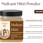 100% Pure Multani Mitti Powder (100g) for Face & Hair – Natural Fuller’s Earth for Oil Control