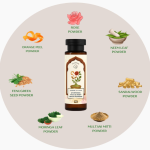 Ayurvedic Face Wash Powder & Vitamin C Aloe Vera Neem Face Gel Combo
