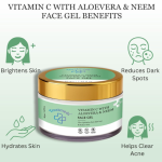 Ayurvedic Face Wash Powder & Vitamin C Aloe Vera Neem Face Gel Combo