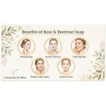 Vaidayu Rose & Beetroot Handmade Soap – For Natural Glow, Skin Softening & Brightening (100g)