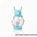 Free Reusable Leak Proof Silicon Transparent Water Bottle With Strap for Kids School