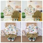 Premium Kids 2-Piece Set with Printed Shirt & Cotton Linen Bottoms