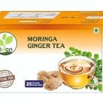 ODON NATURAL Moringa Ginger Herbal Green Tea | 25 Tea Bags | Natural Detox & Immunity Booster