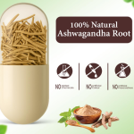ODON NATURALS Ashwagandha Root Powder Capsules 120 Count Ayurvedic Daily Wellness Supplement for Men & Women