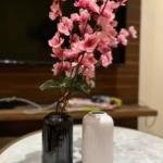 VIBHSA Ceramic Vase for Home Living Room Décor Ceramic Vase Home Decor Item for Garden Plants Flower (2 inch, Black)