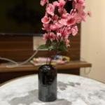 VIBHSA Ceramic Vase for Home Living Room Décor Ceramic Vase Home Decor Item for Garden Plants Flower (2 inch, Black)