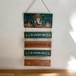 VIBHSA Decorative Shri Ganesha Wall Hanging || Digitally Printed Wall Hanging Art Decoration Item For Home Pooja Room