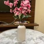 VIBHSA Ceramic Vase for Home Living Room Décor Ceramic Vase Home Decor Item for Garden Plants Flower (2 inch, Black)