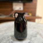 VIBHSA Ceramic Vase for Home Living Room Décor Ceramic Vase | 2 inch (Black)
