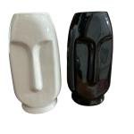 VIBHSA Ceramic Vase for Home Living Room Décor Ceramic Vase Plant Containers for Elegant Indoor/Outdoor Decor (Black & White)
