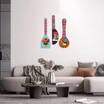 VIBHSA Wooden Wall Hanger for Home | Office | Living Room | Gift | Modern Decoration Items Set Of 3