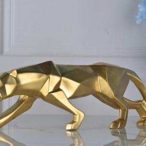 VIBHSA Artifacts Decorative Antique Elegant Panther Antique Statue for Home Decor Office Cafe - Vintage Wildlife-Inspired Figurine Retro