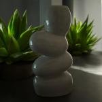 VIBHSA Ceramic Vase for Rustic Home Decor - Flower Vases for Modern Wedding Farmhouse Living Room Bedroom Shelf Dining Table