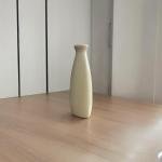 VIBHSA Triangular Shape Botle Ceramic Vase, Flower Vase, Pampas Grass Vase, Vase for Money Plant Live