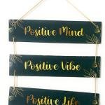 VIBHSA Designer Wooden Hanging for Home Decor | Office | Living Room |Bedroom | Gifts | Positive Quotes Decorative Items | House Decoration