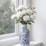 VIBHSA Decorative Flower Vase for Home Décor | Modern Tabletop Vase for Living Room, Bedroom, Office & Dining Table