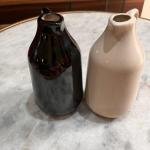 VIBHSA Ceramic Vase for Home Living Room Décor Ceramic Vase | 2 inch (Black)