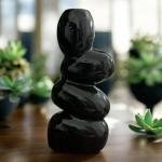 VIBHSA Ceramic Vase for Rustic Home Decor - Flower Vases for Modern Wedding Farmhouse Living Room Bedroom Shelf Dining Table