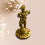 VIBHSA Bahubali Hanuman Ji | Lord Bajrang Bali Idol Statue | Ramayani Balaji Murti Showpiece | Gold Antique | Resin Statute for Car Dashboard,