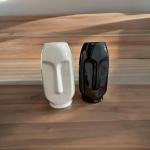 VIBHSA Ceramic Vase for Home Living Room Décor Ceramic Vase Plant Containers for Elegant Indoor/Outdoor Decor (Black & White)