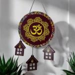 VIBHSA OM Mantra Wooden Wall Hanging Ornaments Decorative Items for Home | Gifts | Religious Wood Hanger | Decoration for Living Room