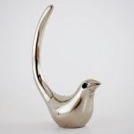 Bird Figurines for Home Decor,Living Room, Bedroom, Office Desk, Cabinets (Silver Finish)