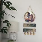 VIBHSA Radha Krishna Decorative Wall Art Mdf Wooden Wall Hanger For Living Room | Bedroom | Gift | Wall Hanging For Home Decoration