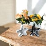 Vibhsa Star Fish Shape Vase, Ceramic Plant Pot, Diamond Shaped Planter, Designer Flower Pot for Office, Table & Home Decoration