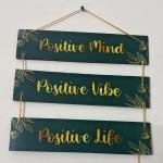 VIBHSA Designer Wooden Hanging for Home Decor | Office | Living Room |Bedroom | Gifts | Positive Quotes Decorative Items | House Decoration