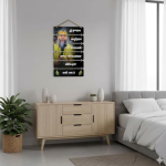 VIBHSA Premium Premanand Ji Maharaj MDF Wooden Wall Hanging