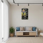 VIBHSA Premium Premanand Ji Maharaj MDF Wooden Wall Hanging