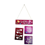 VIBHSA Decorative Wall Art Wooden Hanger for Living Room | Good Vibes Only